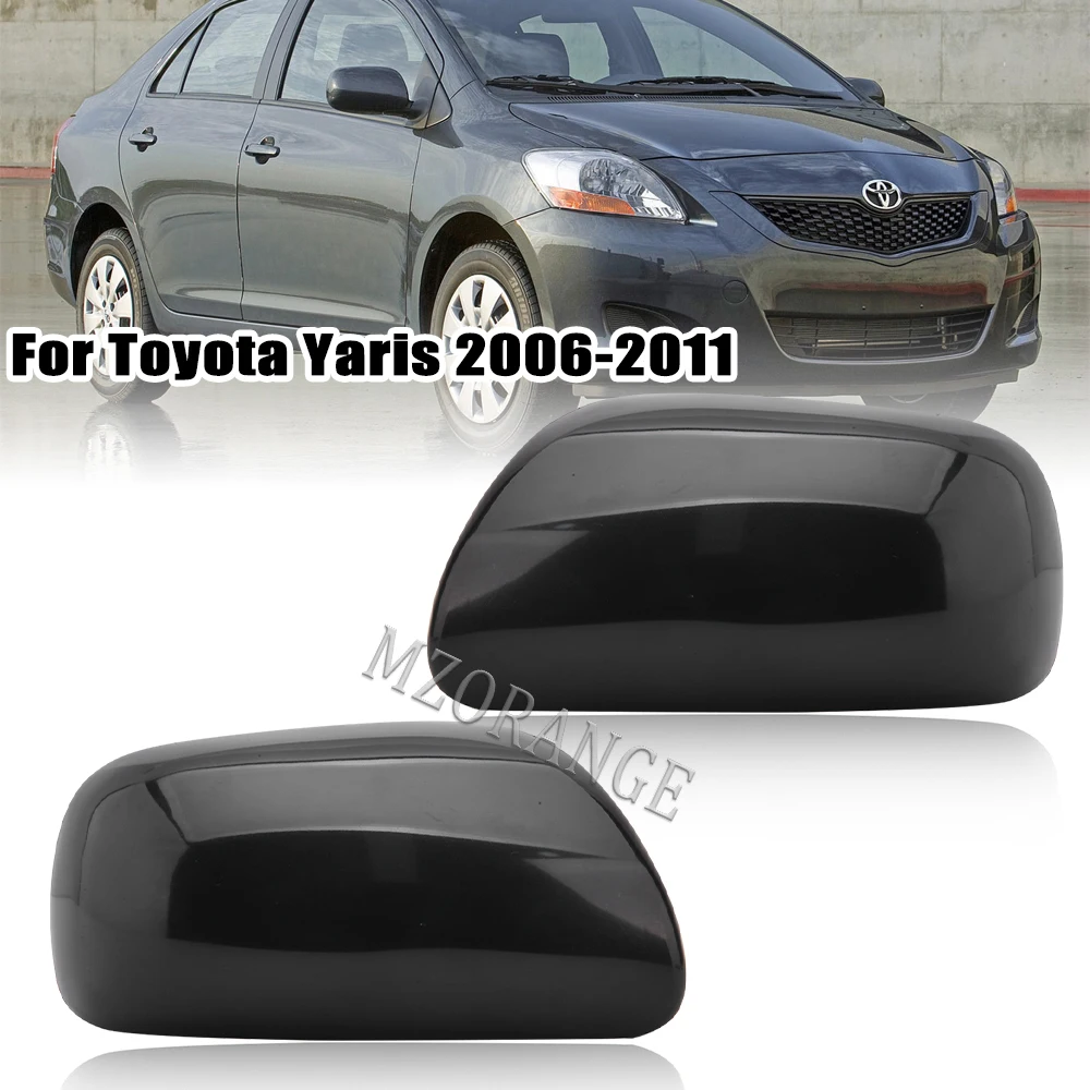 Side Mirror Cover Cap For Toyota Yaris 2006 2007 2008 2009 2010 2011 Door Wing Rearview Mirrors Accessories