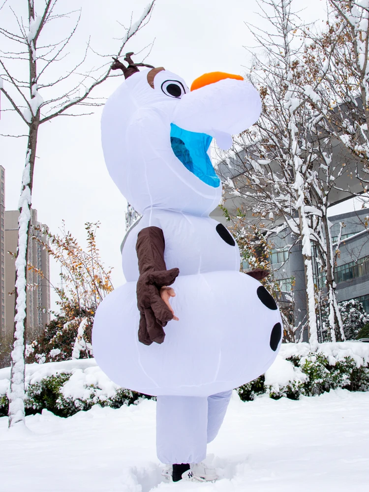 Frozen Snow Man Olaf Inflatable Costume Cartoon Character Props
