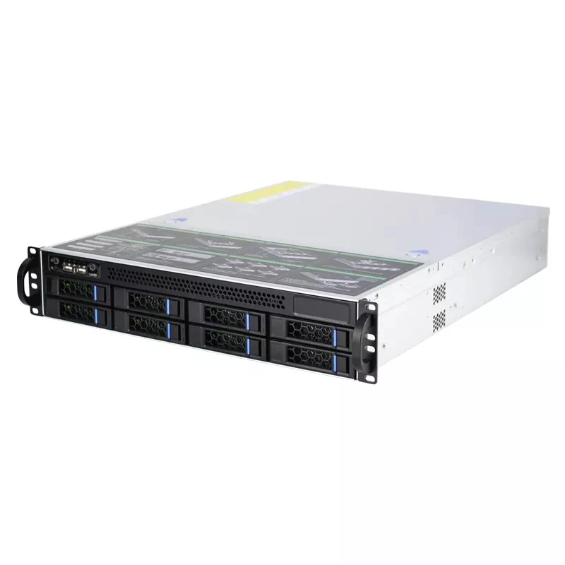 2U 560MM 8bays 8 HDD Hotswap Server Case Rackmount ATX Chassis Support 12*10.5nch Motherboard With 6GB 12GB SATA SAS NVME BP