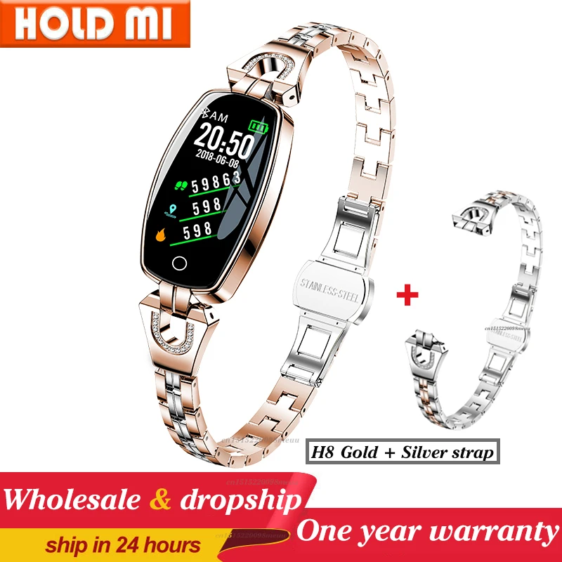 2021 H8 and H8 pro Women Smartwatch Heart Rate Monitor Blood Pressure Smart watch Band  Fitness Tracker lady bracelet Wristband 