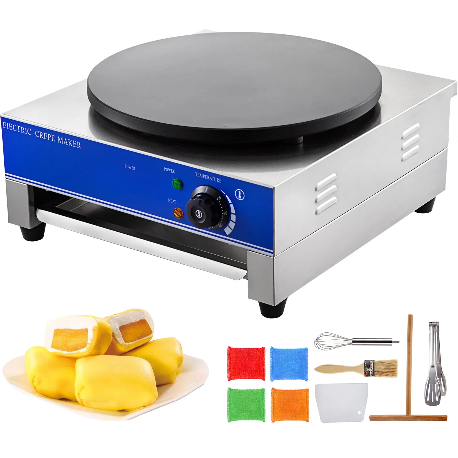 Vevor Electric Crepe Maker Pancake Machine Antiaderente Per Fare Crepes Pancake Blintzes Occhielli Nei Ristoranti Snack Bar Caffè