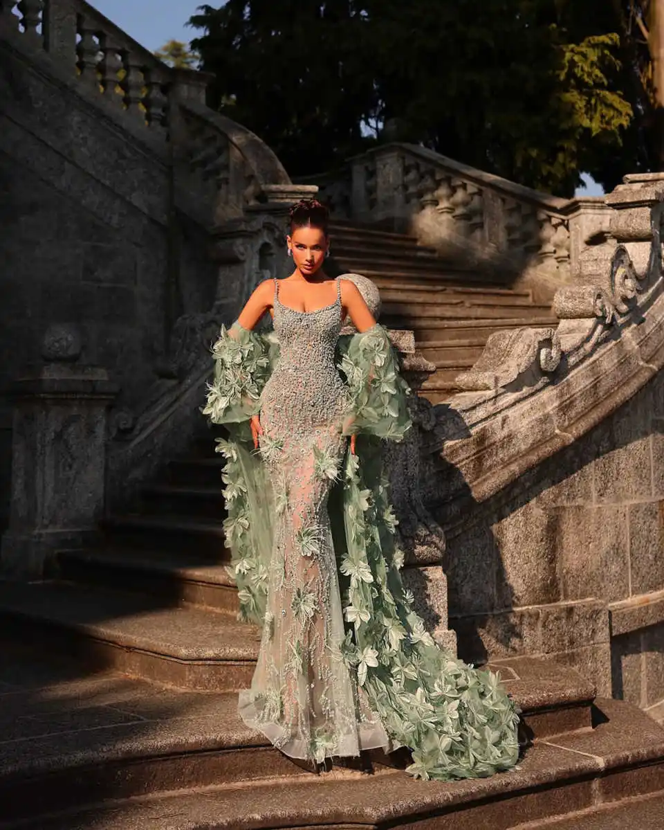 السباغيتي الأشرطة كريستال حورية البحر فساتين السهر...