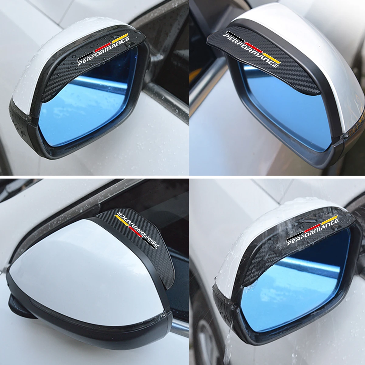 Car Rearview Mirror Rain Eyebrow Carbon Fiber Sun Visor 2pcs for BMW F30 F10 G30 G01 F15 X1 X3 X5 3 5 series