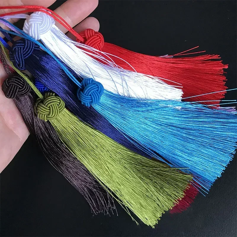 2-10Pcs 파인애플 모자와 14cm Tassels DIY 공예 보석 만들기위한 루프와 부드러운 술 수제 치실 책갈피 Tassels