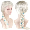 Princess Girls Elsa Cosplay Wig Cute Snow Queen Dress Up Briad Elsa Hair Cosplay Wigs Halloween Carnival Purim Masquerade Party 1