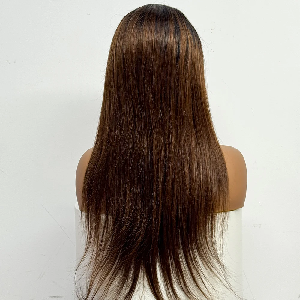 22 inches Straight Human Hair Wigs 13x4 Lace Frontal 200% Density Pre-plucked Straight Human Hair Wig For Black Women