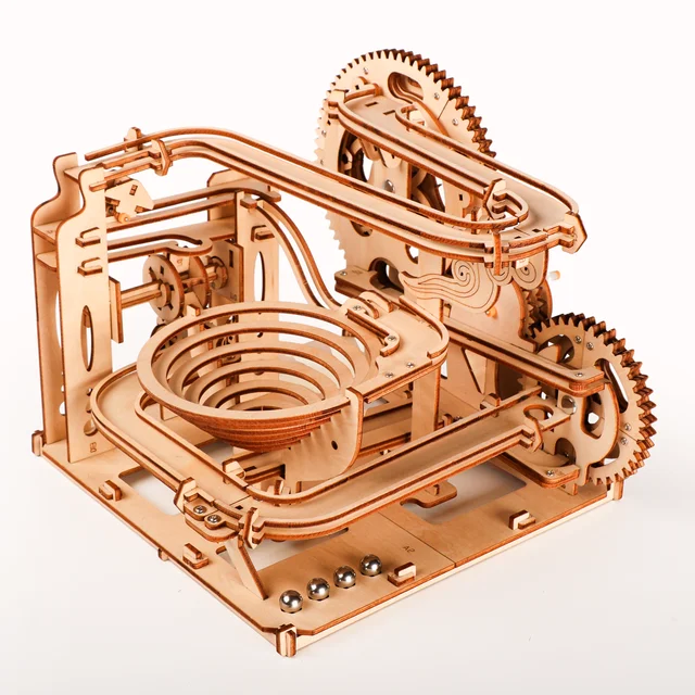 3D Wooden Puzzles DIY Marble Run Building Block Kit Model Crafts Decoration Education Puzzle Toys Birthday Gifts For Kids 2