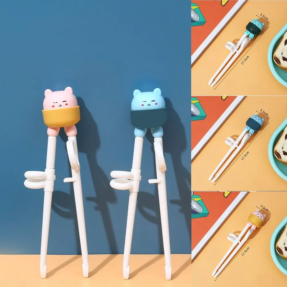 

ABS Baby Cartoon Cat Chopsticks Eating Practice Chopsticks Silica gel Kitchen Tableware Plastic Kitchen Tableware