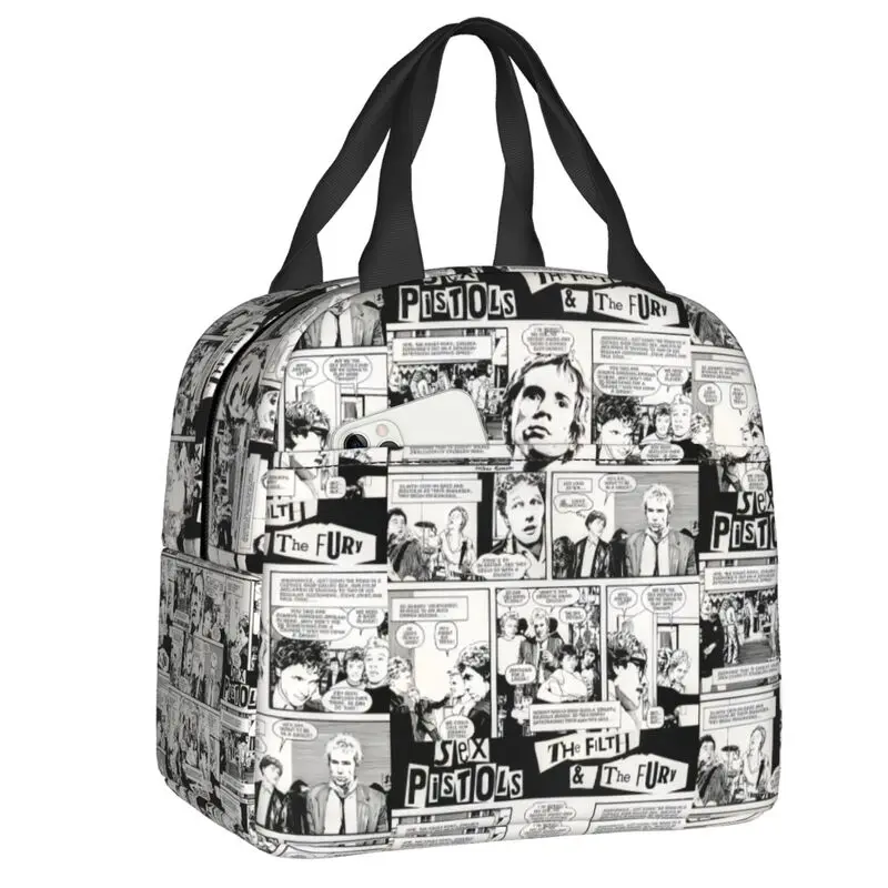 

Пистолеты для секса на заказ, рок-группа, сумка для ланча, термоизолированные контейнеры для ланча из тяжелого металла с фотоколлажем для детей, школьников