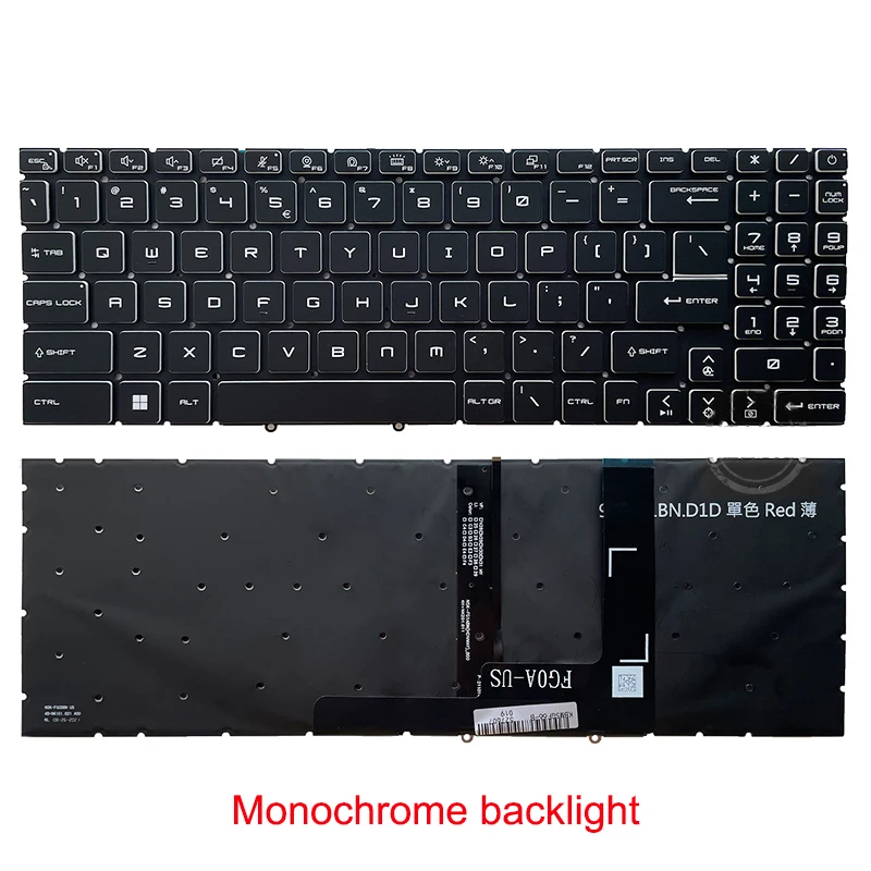 Replacement keyboard for MS GL66 GF66 MS-1581 1582 1583 1585 GL76 MS-17L1 L2 laptop backlight keyboard