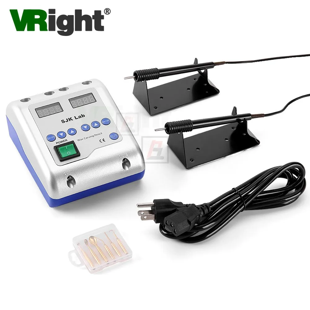 

Dental Lab Equipment Electric Waxer Wax Knife Carving Electric Waxer Carving Knife Contain 6 Wax Tips+2 Pens Dentist Tools