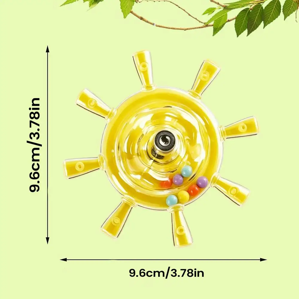 Rotating Bird Chew & Spin Toy with Exercise Wheel and Rattle