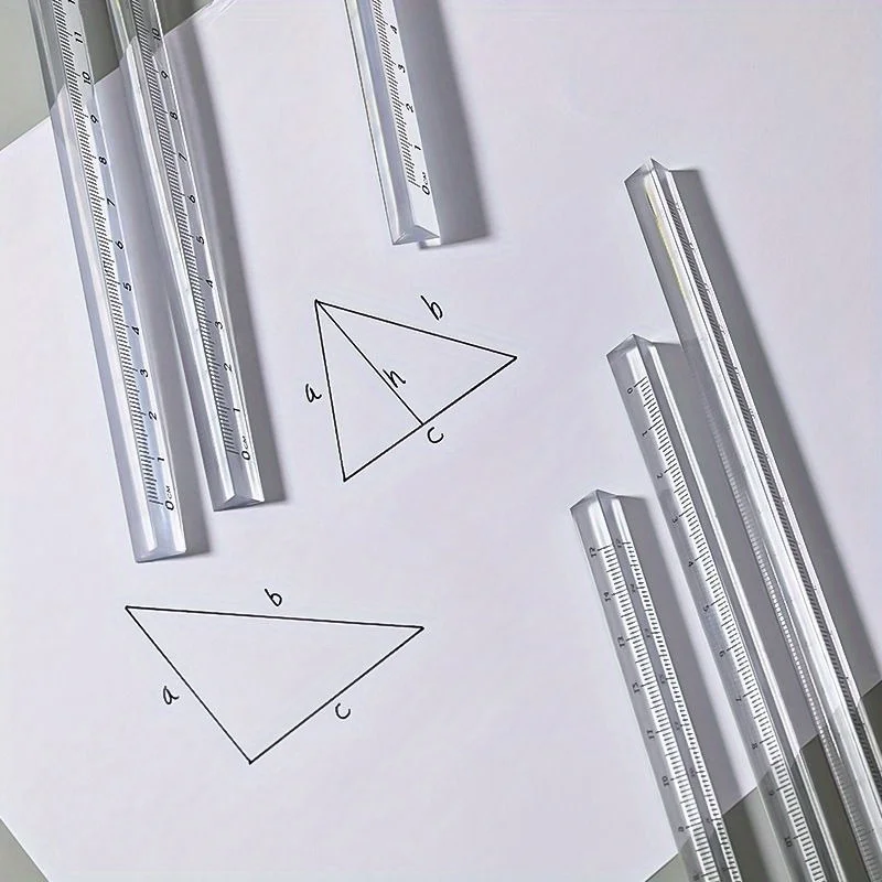 2/6개, 삼각자, 삼각형 크기 비례 도면 템플릿 자, 학용품, 귀여운 문구류, 문구류