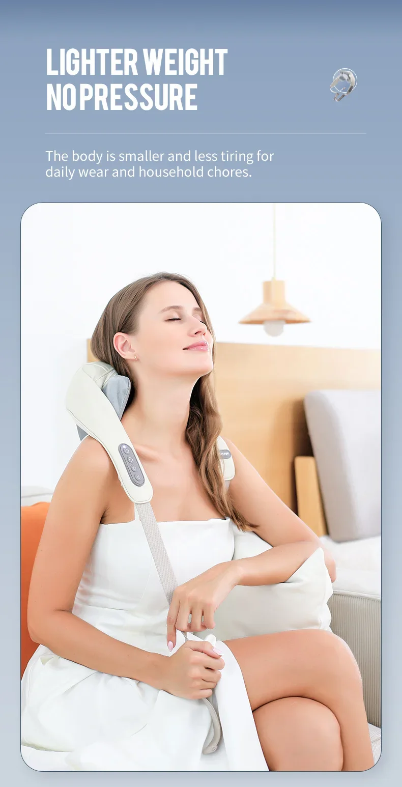 2026 New 26W Brushless Motor Neck And Shoulder Massager Wireless Shoulder And Ba