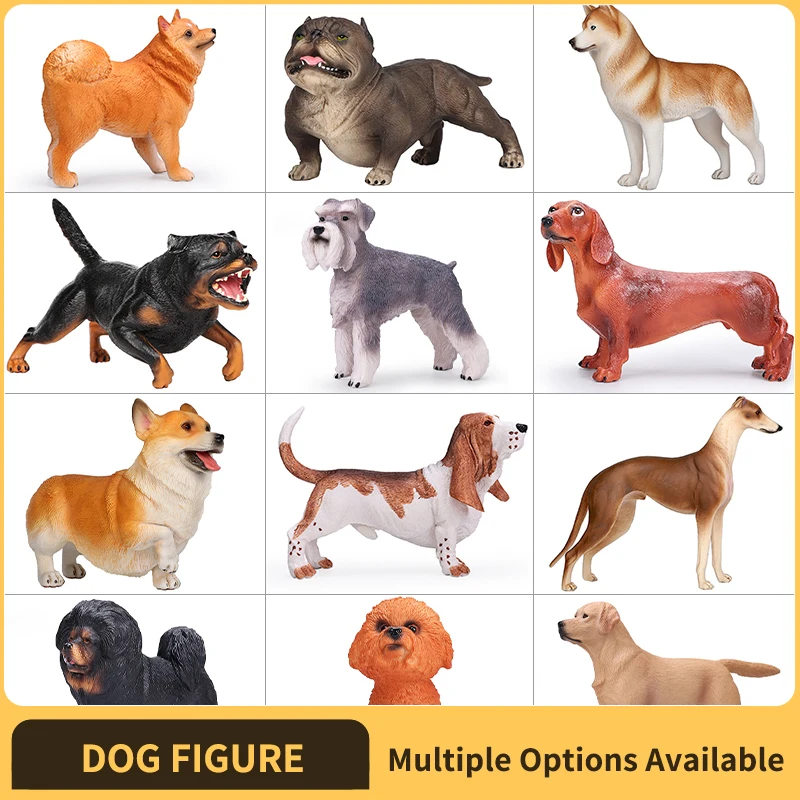 Realistic Dog Figurine Action Figure - Collectible Decorative Ornament, Ideal Gift