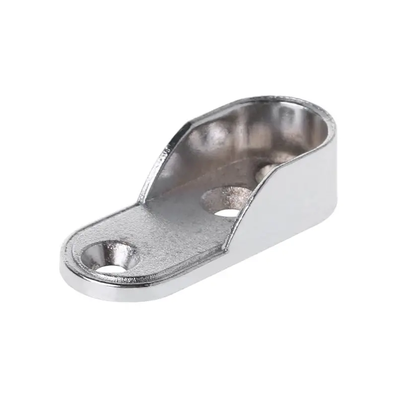 2pcs Wardrobe Clothes Tube Support Closet Rod Pole End Bracket Thickening Holder R9UF