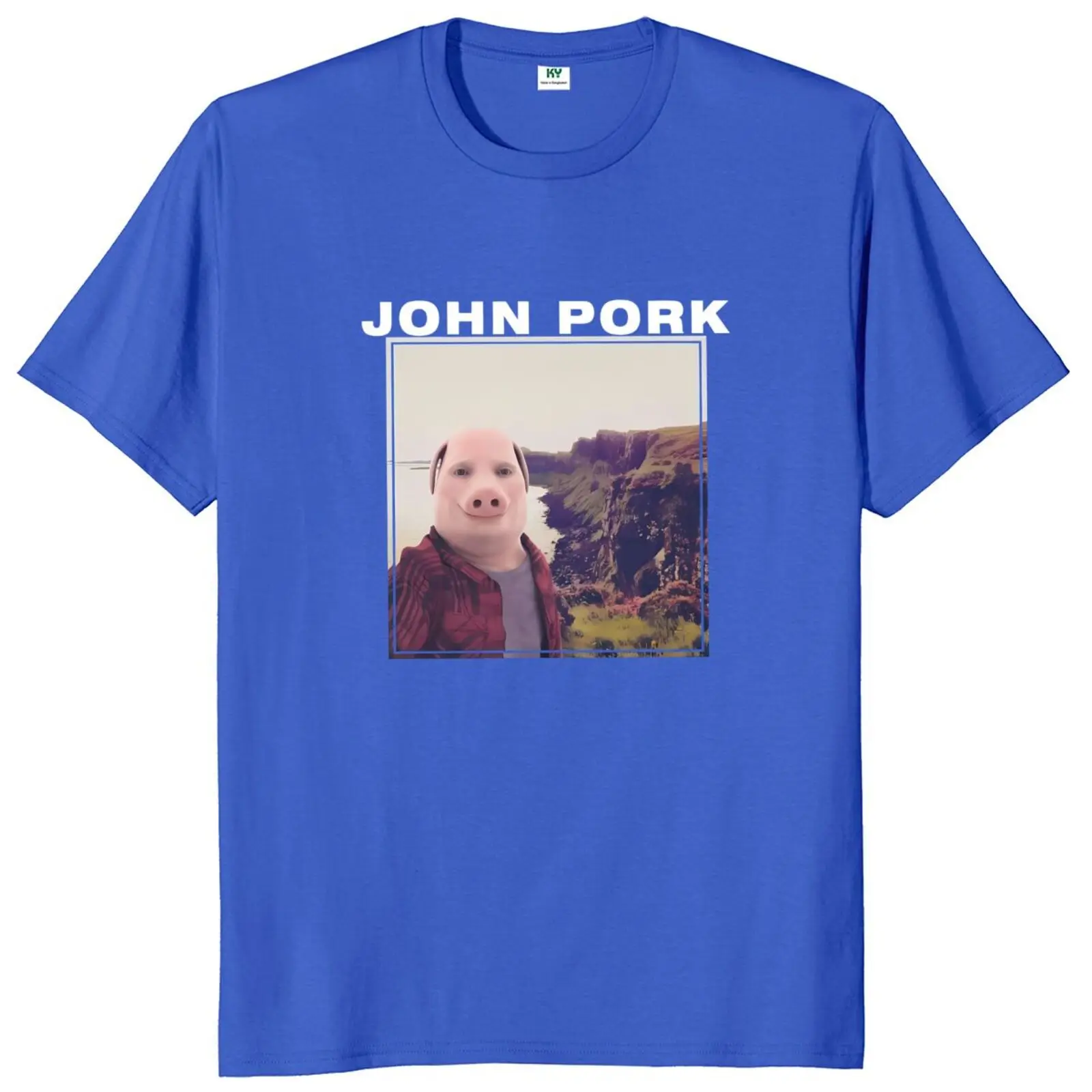 John Pork Is Calling T Shirt Vintage Funny Pig Meme Trend Humor Short  Sleeve O-neck 100% Cotton Unisex Summer Casual T-shirts