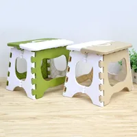 Outdoor Folding Stool Portable Thickened Fishing Bench Plastic Mazar Chair Portable Shrink Beach Chair Home Space Saving 2