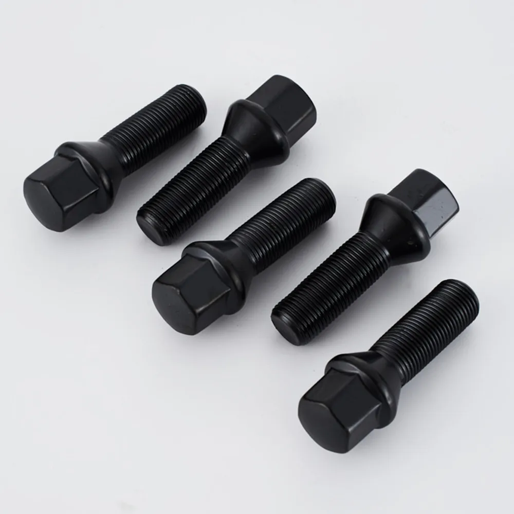 10PCS M12x1.5 Extended Wheel Lug Bolts - 17mm Hex, 26mm High, 38mm Thread Length