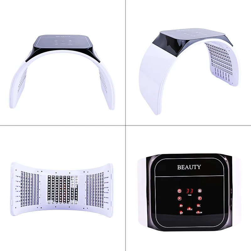 7 Colors LED Facial Mask PDT Red Light Therapy Facial Machines Spectrometer Face&Body LED Mask PDT Machine for Skin Care Tools