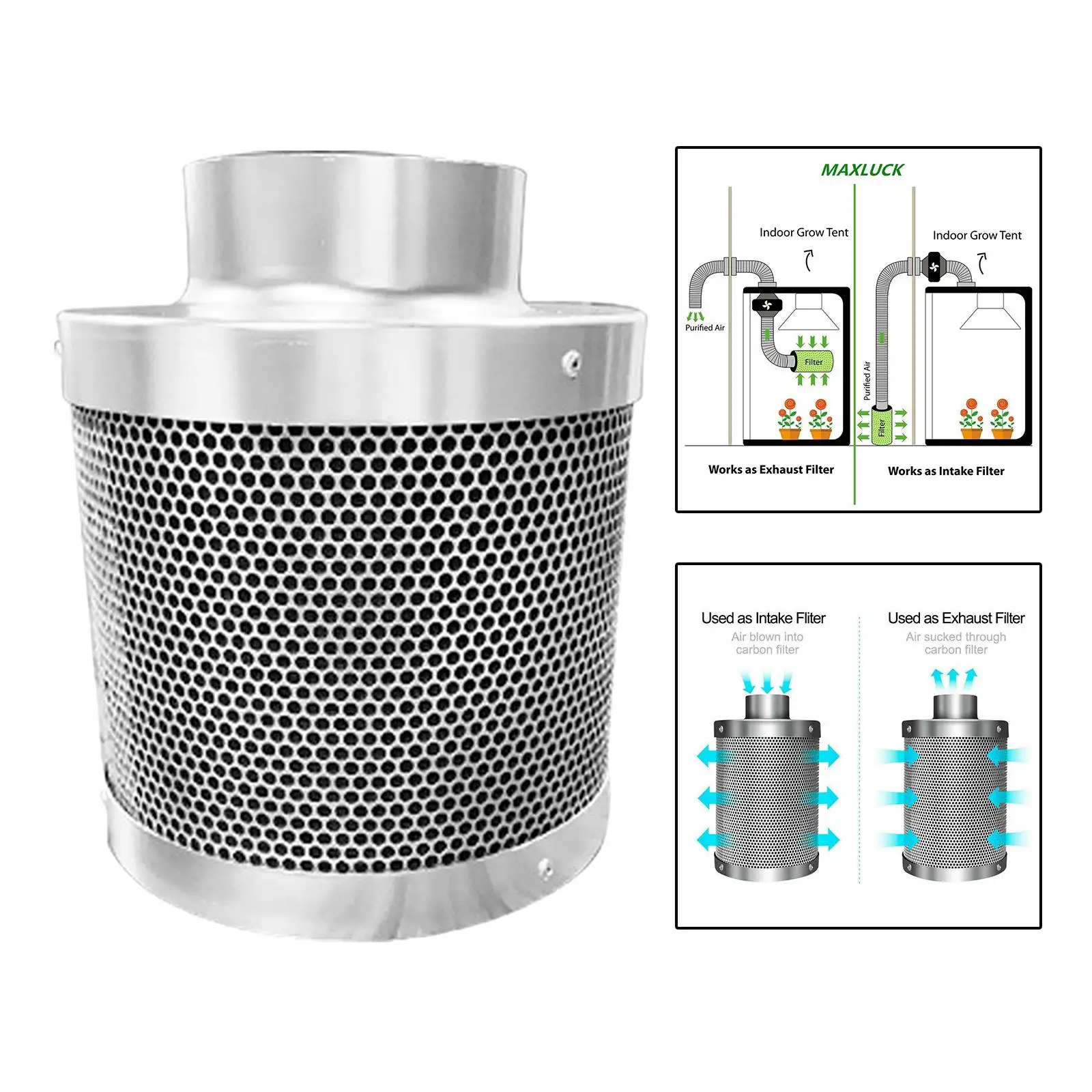4/6/8Inch Filter for Inline Fan Pre-filter Filter Reversible Flange