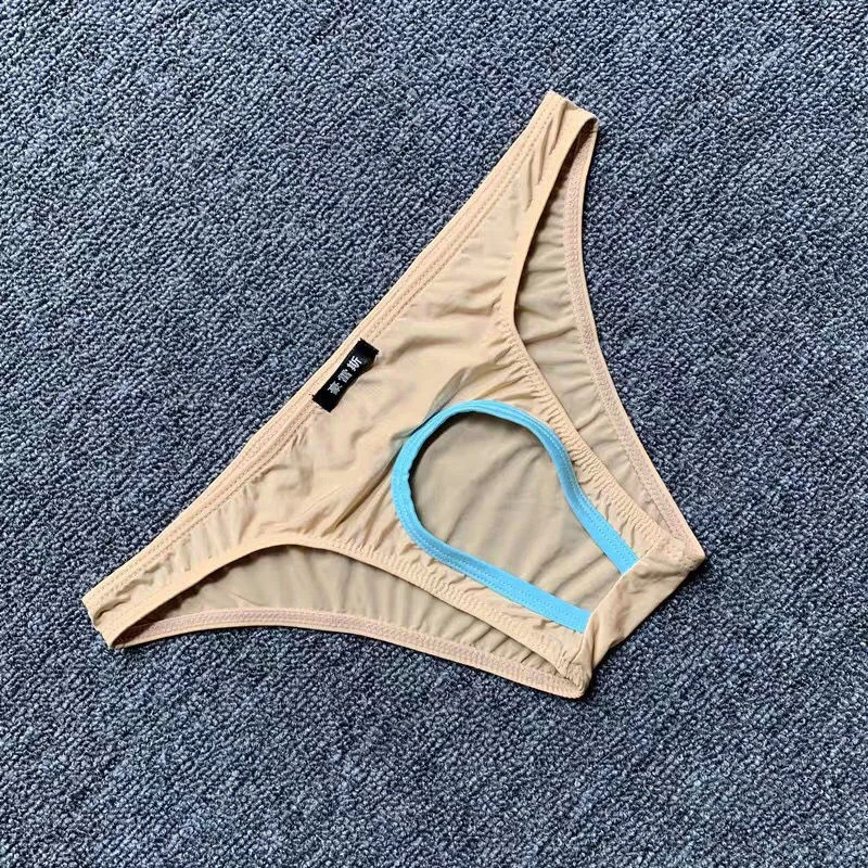 Open Crotch Men Underwear NO Convex Male Panties Low Rise Front Hole Lingerie Underpants Plus Size mens underwear