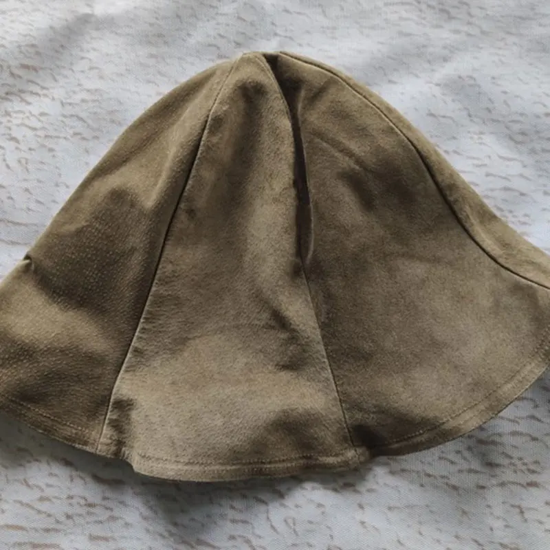 

HENDER SCH EME Tadpole Thor same style retro leather bucket hat sun hat