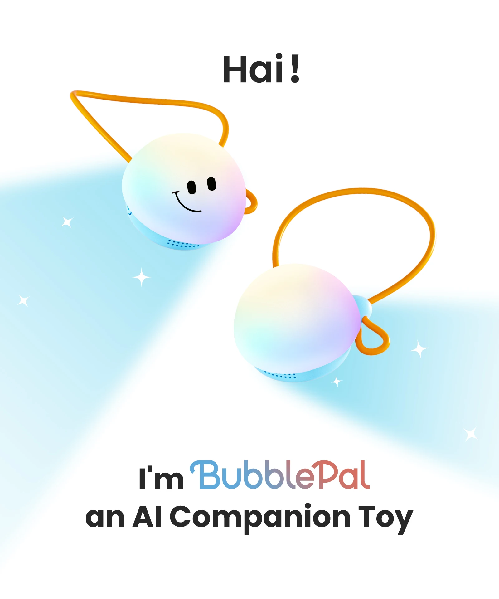 BubblePal AI 동반자 장난감 하늘색 - Haivivi