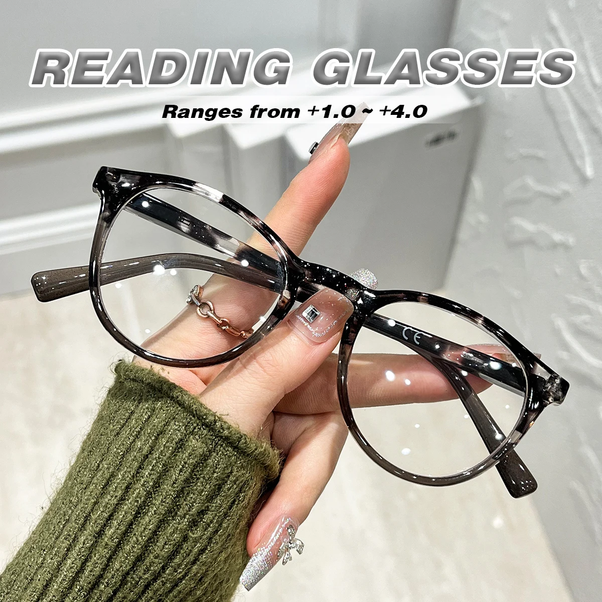 Round Frame HD Clear Lens Blue Light Blocking Glasses
