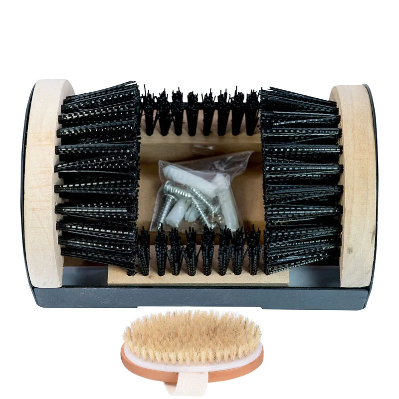 Outdoor Shoe Brush, Indoor and Outdoor Courtyard Shoe Polisher set, Mud and Snow Removal Shoe Brush Set 3