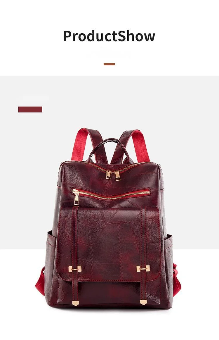 Zaino donna in pelle pu elegante borsa da viaggio moda zainetto_voghion.com
