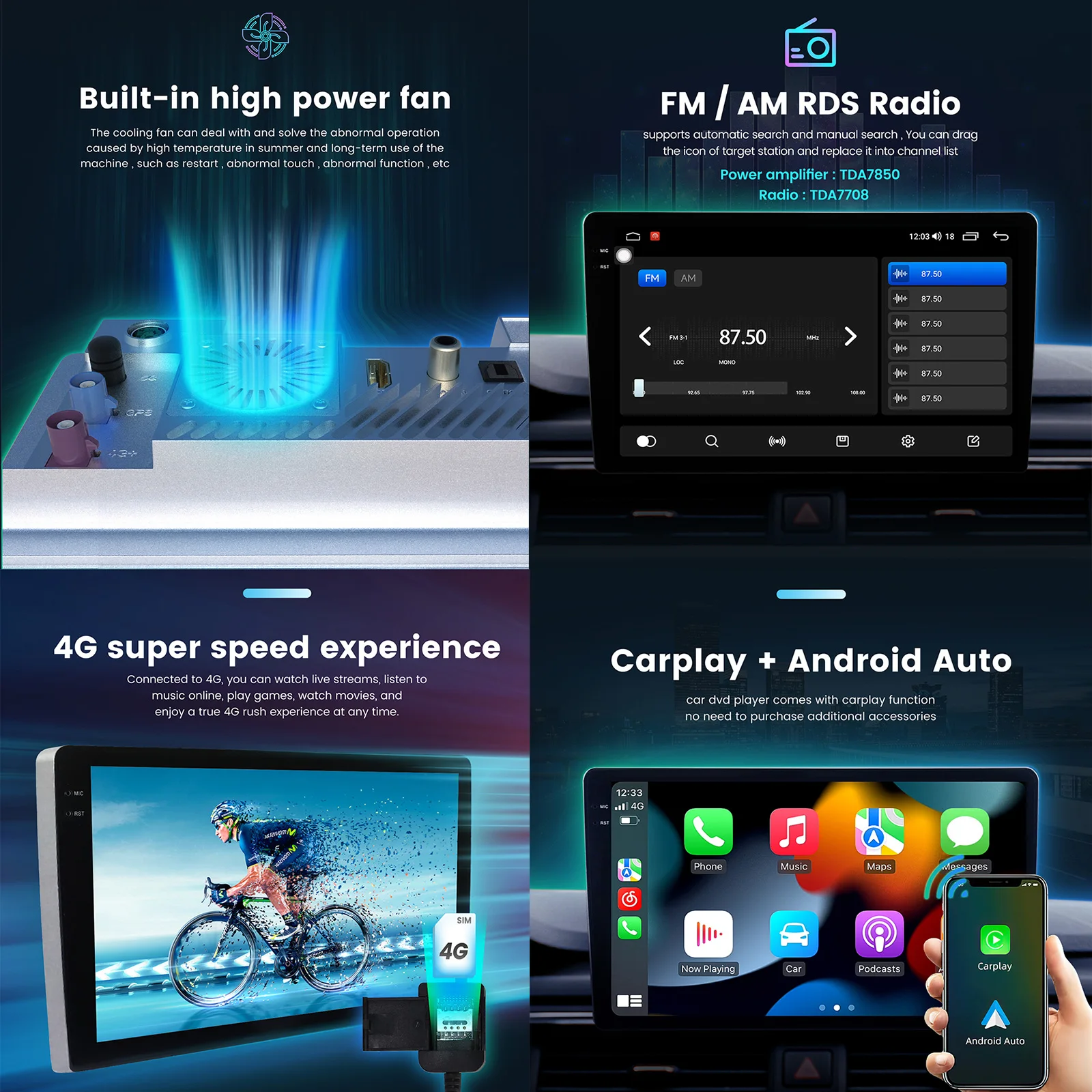  Android 12.0 Autoradio 2 Din Stéréo pour Suzuki Alto 2009-2016  GPS Navi 9'' Écran Tactile Voiture Lecteur Vidéo Multimédia FM BT Receiver  avec 4G 5G WIFI SWC DSP Carplay,M6 Pro Plus3
