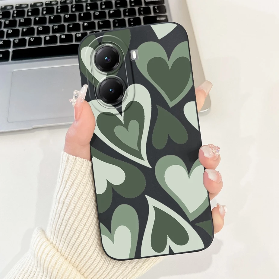 Cute Cat Grid Pattern Soft Silicone Phone Case Cover
