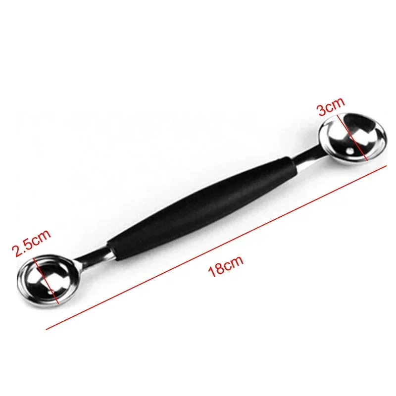 Melon Ball Scoop Fruit Spoon Ice Cream Sorbet Stainless Steel Double-end Cooking Tool Kitchen Accessories Gadgets ice cream scoop