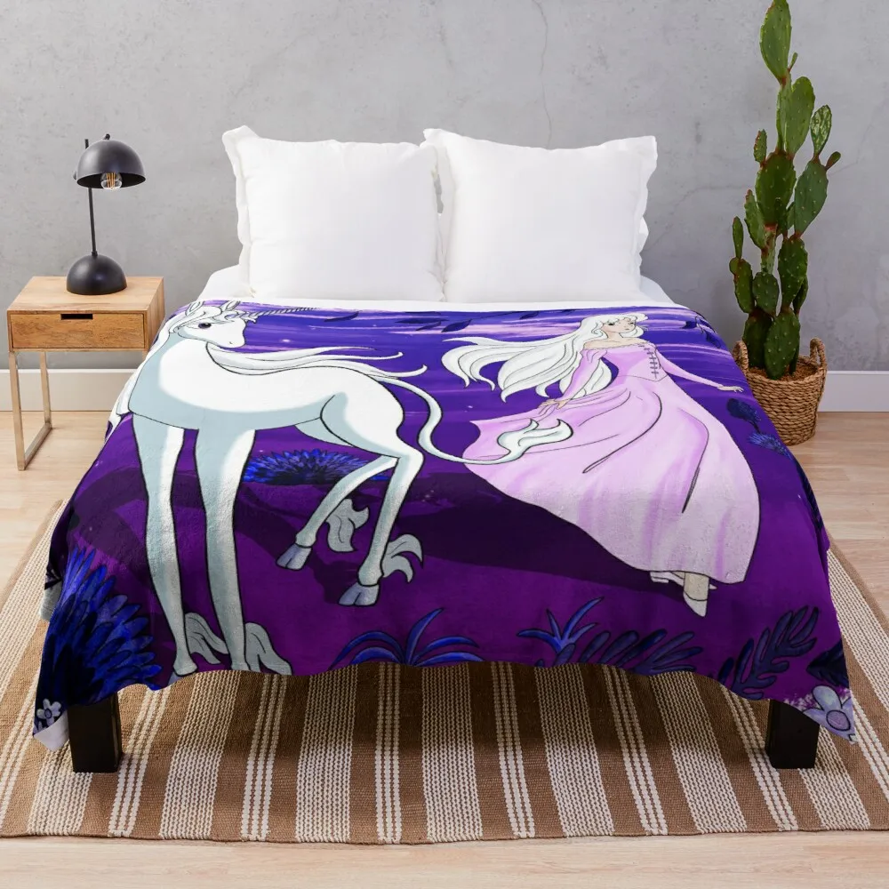 

The Last Unicorn Lady Amalthea Throw Blanket Giant Sofa Blanket