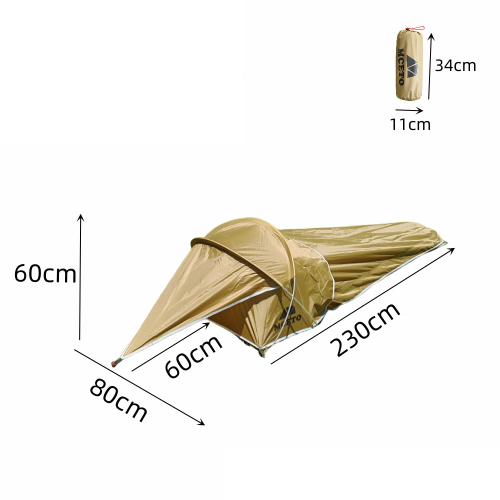 Camping Tent Portable Tent Ultralight Single Person Bivy Tent Waterproof 1 Man Tent for Camping Hiking Backpacking