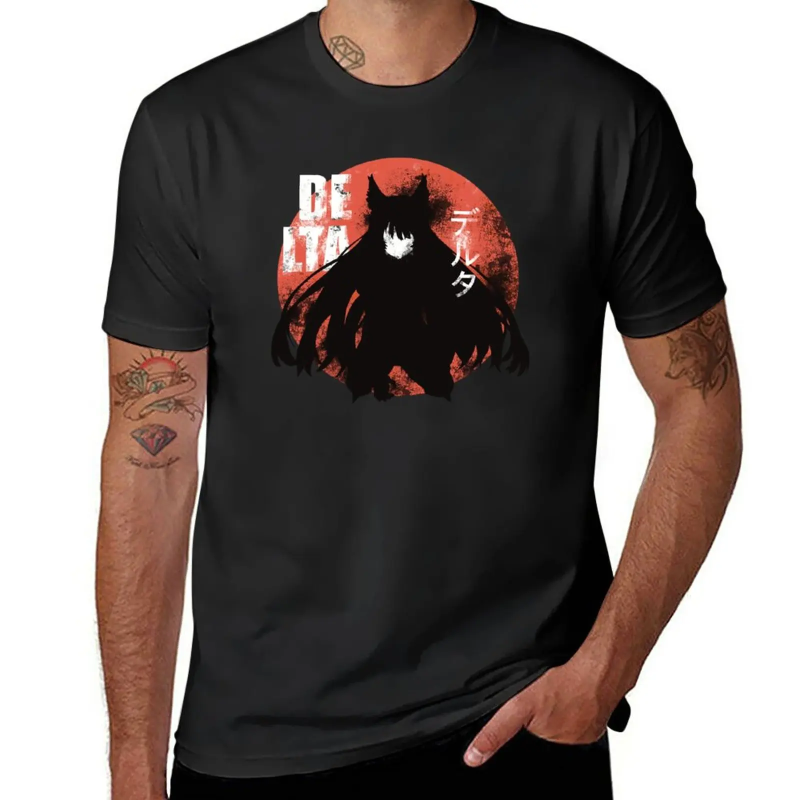 Novità The Eminence In Shadow Delta In Distressed Design Minimalista Di Personaggi Anime Con T-Shirt Con Nome Giapponese