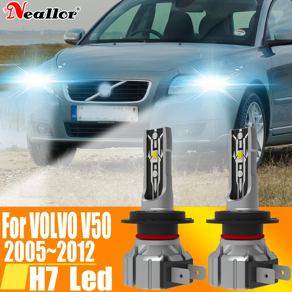 

2 шт., Автомобильные светодиодные лампы H7 12 В 55 Вт для Volvo V50 2005 ~ 2012