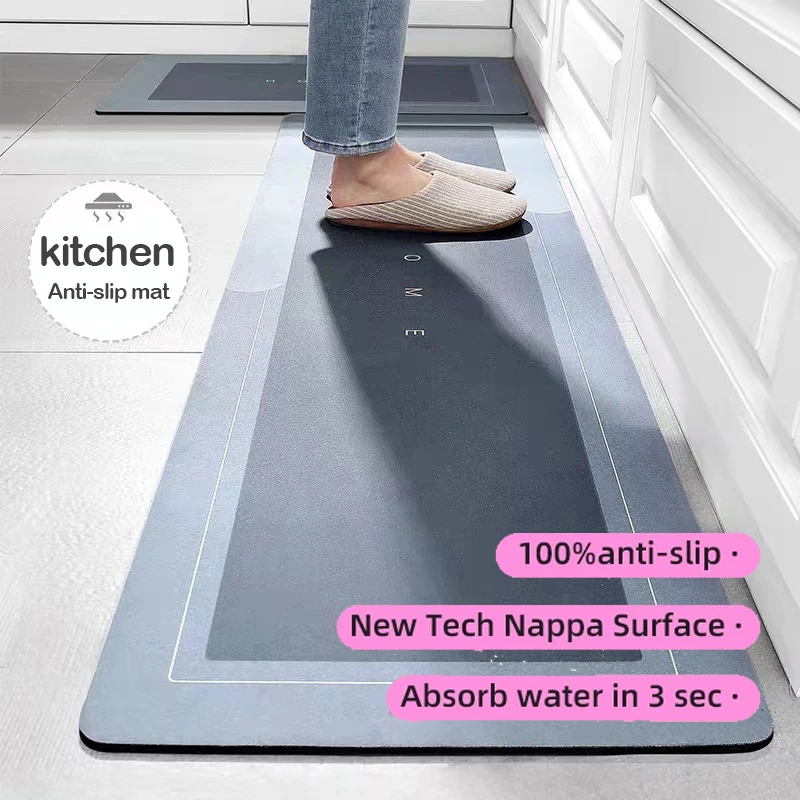 Kitchen Mat, Kitchen Carpet Cushion, Kitchen Decoration Water Absorption  And Anti-skid Kitchen Carpet - Temu