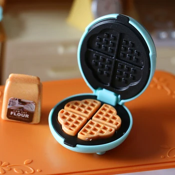 1set 1/6 Scale Dollhouse Miniature Electric Oven Mini Bread Maker Model Kitchen Furniture Accessories For Doll House Decor Toys 1