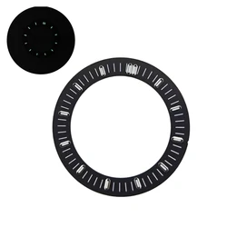 Enhanced Luminous Watch Dial - Green with Multiple Color Options, 31mm (Black)