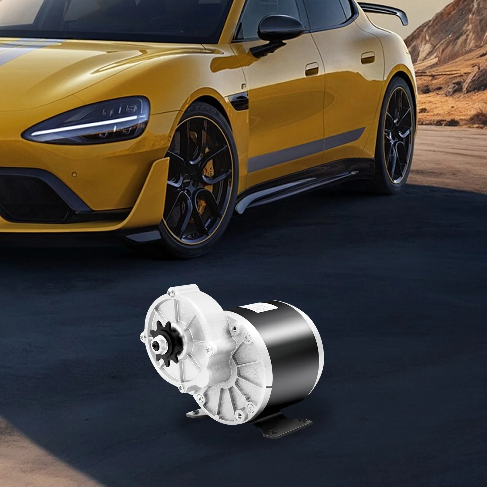 24V 350W Electric Motor Brushed Vehicle Geared Motor 300RPM w/Pure Copper Coils for E-Bikes/Mopeds/Agricultural Equipment