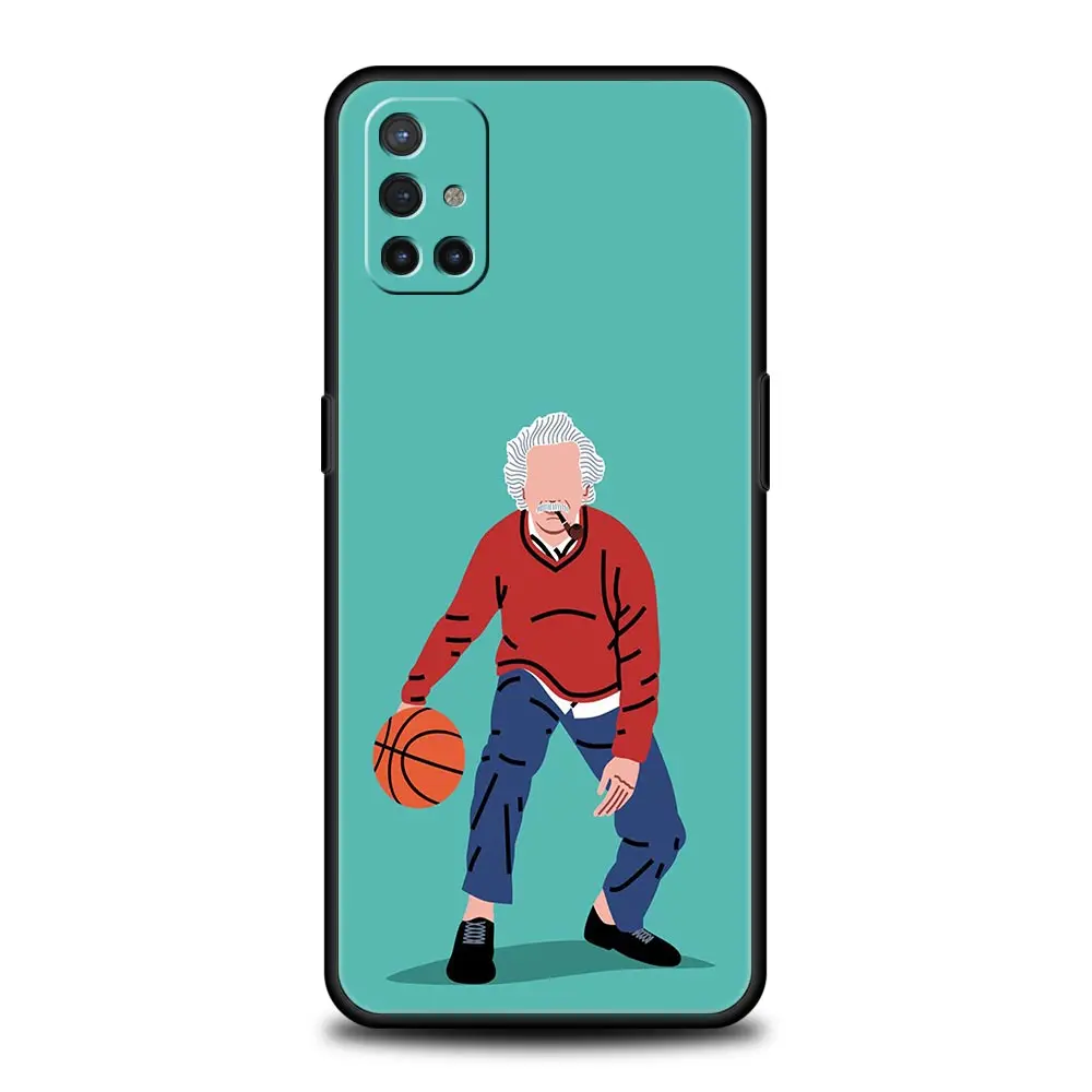 Playful Basketball Art Phone Case - Black Cover