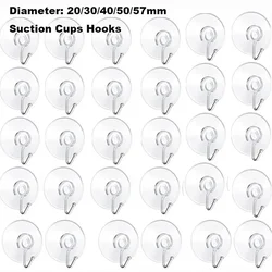 Transparent Suction Cup Hooks for Versatile Use - Kitchen, Bathroom, and Glass Walls - Set of 5/10 (Suction Cup Hooks)