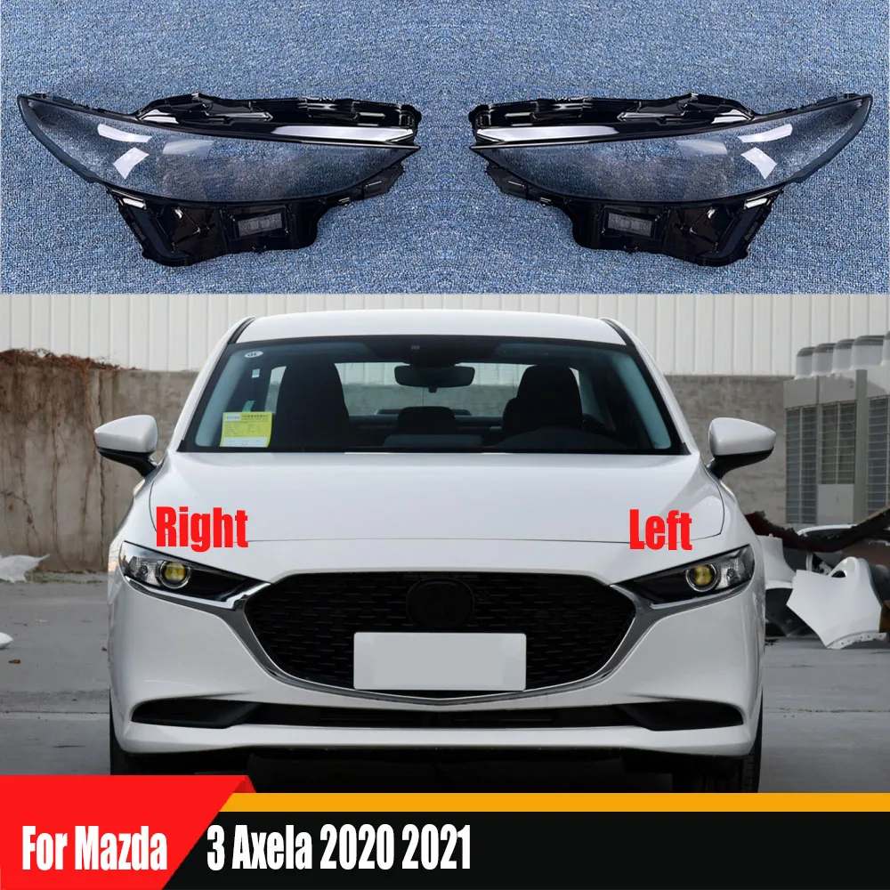 For Mazda 3 Axela 2020 2021 Car Accessories Headlight Lens Cover Headlamp Shell Transparent Lampshade Plexiglass