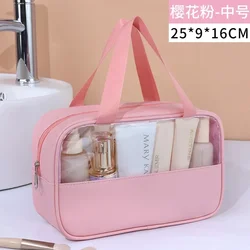 Women's Waterproof Large - Capacity Travel Cosmetic and Toiletry Organizer (Pink  M)