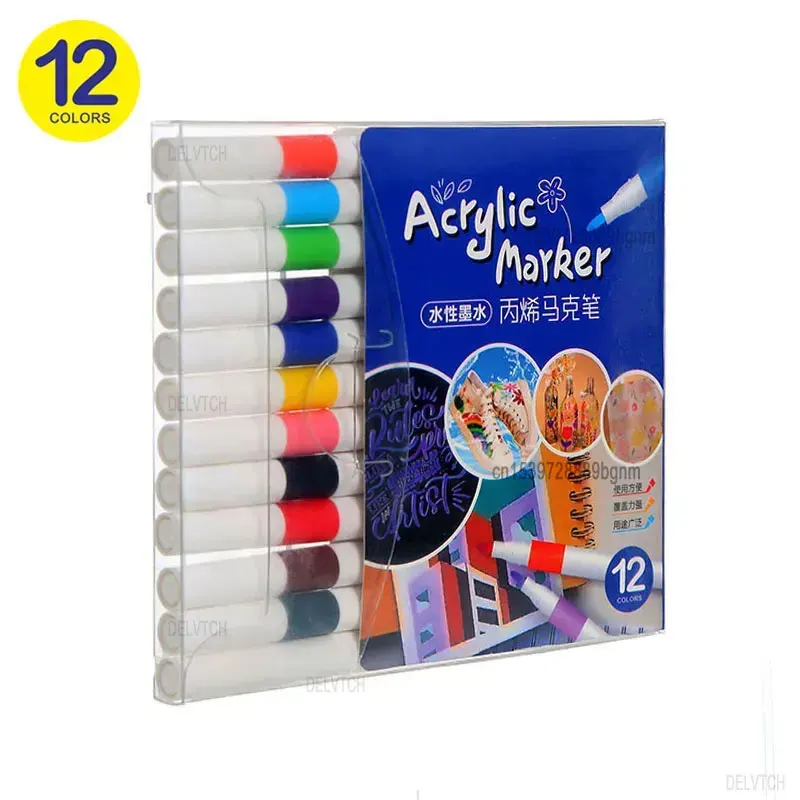 36 Colors Double Head Acrylic Paint Markers Brush Pens rotulador acrilico  For Rock Painting Ceramic Glass Canvas DIY Art Supply - AliExpress