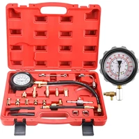 TU-114 Fuel Injector Pressure Gauge Tester Kit Diesel Engine Compression 0-140 PSI Gas Oil Pressure Tools for Car Motorcycle 1