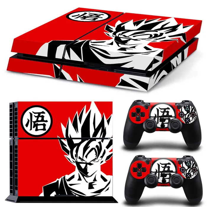 Naruto Gundam Dragon Ball Luffy Anime Vinyl Skin Sticker for PS4 Slim Console and 2 Controllers Decal Cover Game Accessories 