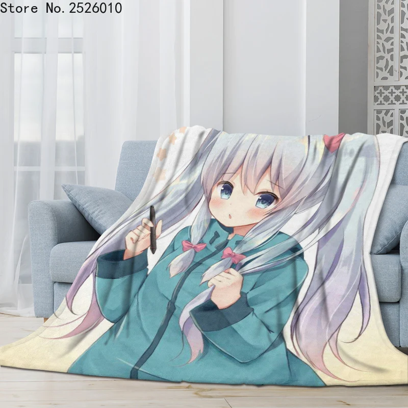 

Eromanga Sensei 3D печатное плюшевое фланелевое одеяло s взрослый дом офис диван путешествия моющееся повседневное студенческое фланелевое одеяло 01